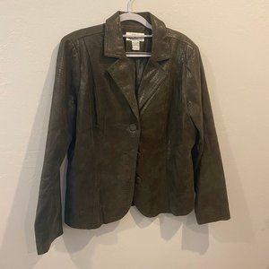 Erin London Crocodile Skin (faux) Blazer | Large